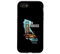 Mappa dello stato della California San Francisco Golden Gate Bridge Custodia per iPhone SE (2020) / 7/8