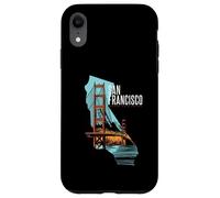 Mappa dello stato della California San Francisco Golden Gate Bridge Custodia per iPhone XR