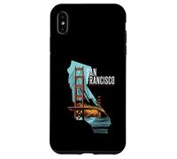 Mappa dello stato della California San Francisco Golden Gate Bridge Custodia per iPhone XS Max