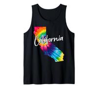 Mappa dello Stato della California Tie Dye Pride Hippie Vintage Canotta