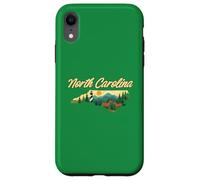 Mappa dello stato della carolina del nord con paesaggio naturale all'aperto nc Custodia per iPhone XR