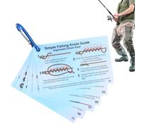Mappa di accessori per la pesca, impermeabile, attrezzatura da pesca | Guida per nodi per attrezzi da pesca, pratici accessori per il mare, scheda informativa compatta resistente alle intemperie