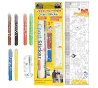 Mappa di altezza dei bambini per parete, mappa altezza per parete, righello altezza per capezzoli | Adesivo decorativo per parete di crescita per camera dei bambini nella stanza dei bambini nella