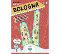Mappa di Bologna Illustrata. Con adesivi. Ediz. italiana e inglese