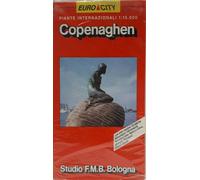 MAPPA DI COPENAGHEN CARTINA PIANTA CITTA' F.M.B.