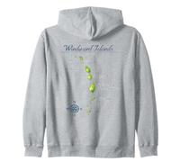 Mappa di Isole Sopravento St Lucia Grenada Felpa con Cappuccio