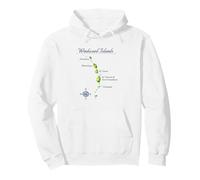 Mappa di Isole Sopravento St Lucia Grenada Felpa con Cappuccio