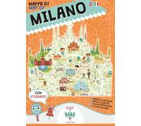 Mappa di Milano illustrata. Con adesivi