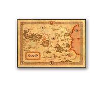 Mappa di Narnia Poster Le cronache di Narnia Stampe in stile vintage Fantasy Mappe Wall Art Picture Canvas Painting Home Room Wall 80x100cm (32x39in) Senza cornice