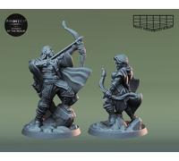 Mappa di Offendere Waldläufer Miniatura Bogenschütze Figura per Rpgs Wie D Front