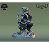 Mappa di Offendere Waldläufer Miniatura Bogenschütze Figura per Rpgs Wie D Front