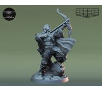 Mappa di Offendere Waldläufer Miniatura Bogenschütze Figura per Rpgs Wie D Front