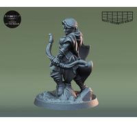 Mappa di Offendere Waldläufer Miniatura Bogenschütze Figura per Rpgs Wie D Front