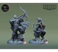 Mappa di Offendere Waldläufer Miniatura Bogenschütze Figura per Rpgs Wie D Front