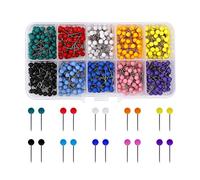 Puntine da Disegno Chiodini Mappa Tacks Testa in Plastica con Punta in Acciaio Map Push Pin per Bacheca Marcatura Tessuto Sughero Cartone Feltro 600 Pezzi 1/8 Pollici 10 Colori
