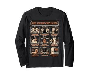 Mappa Emozioni Corpo Psicologia Benessere Maglia a Manica