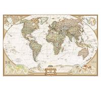 Mappa esecutiva del mondo National Geographic World - Stile antico, 116,8 x 77,5 cm