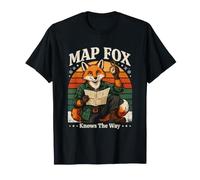 Mappa Fox Conosce Il Modo di Fare Escursioni Maglietta
