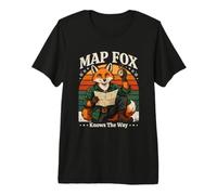 Mappa Fox Conosce Il Modo di Fare Escursioni Maglietta Premium