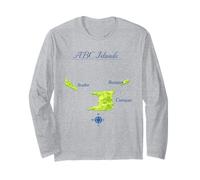 Mappa Isole ABC Aruba Bonaire Curaçao Maglia a Manica