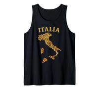 Mappa Italia fatta di deliziosa pizza Canotta
