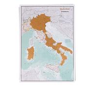 Mappa Italia grattare e idee regalo - 42 x 59 cm - Maps International - Da più di 50 anni nel settore delle mappe - Dettagli cartografici che mostrano i confini di stati e regioni