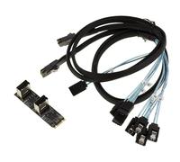 Mappa M.2. 8 Porte SATA 3.0 6Gbps Per Porta M2 Pcie 3.0 Chiave M O B+M + Corde