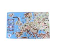 Mappa magnetica di Woody dell'Europa con immagini e gioco di società, 3v1