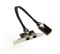Mappa Mini PCI Express Minipcie 2 Porte RJ45 Lan Gigabit Ethernet Intel I350