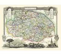 Mappa Norfolk 1836 Di Thomas Moule Puzzle 1000 Pezzi Jigsaw