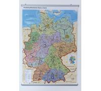 Mappa Postale XL Della Germania Magnetica Con Laminazione E Strisce Metalliche