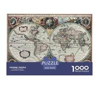 Mappa Puzzle Impossibili 1000 Pezzi Atlante Decorazione Per La Casa. Giochi Rilassamento E Intelligence Per Adulti E Bambini Da 12 Anni 70x50cm/1000pcs
