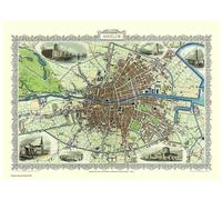 Mappa Storia Di Dublino 1851 John Tallis Jigsaw Da 1000 Pezzi 690mm x 480mm