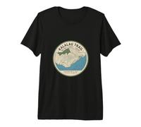 Mappa topografica Kalalau-Trail-Kauai Hawaii Maglietta Premium