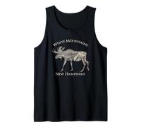 Mappa topografica Vintage delle White Mountains New Hampshire Moose Canotta