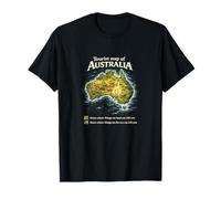 Mappa turistica dell'Australia Divertente Regalo di Viaggio Maglietta