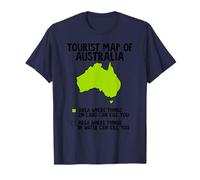 Mappa turistica Divertente dell'Australia Maglietta