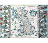 Mappa vintage della Gran Bretagna poster arte da parete qualità premium