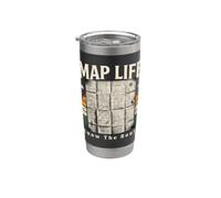 Mappa Vita Conosci Il Percorso Retro Escursionismo Bicchiere termico in acciaio inox doppia parete