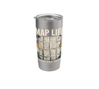 Mappa Vita Conosci Il Percorso Retro Escursionismo Bicchiere termico in acciaio inox doppia parete