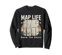 Mappa Vita Conosci Il Percorso Retro Escursionismo Felpa