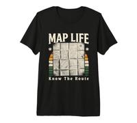 Mappa Vita Conosci Il Percorso Retro Escursionismo Maglietta Premium