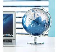 Mappamondi, Ornamenti a forma di globo terrestre, base in metallo con supporto girevole a 360°, decorazione da tavolo for ufficio, soggiorno e altro ancora.