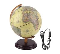 Mappamondo 3D con supporto Notte Adulti Bambini Visualizza Mappamondo antico per mappamondo da scrivania o aula(25 cm)