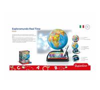 Clementoni - Globo Digital Real Time - Gioco educativo interattivo per bambini - Impara Geografia e Cultura Generale - Sviluppa la Memoria e l'intelletto - A partire da 7 anni - 55523
