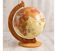 Mappamondo decorativo in legno di ulivo lavorazione artigianale arredo casa