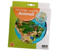 MAPPAMONDO gonfiabile ANIMALI caly CLASSIC diametro 30 cm GLOBO GEOGRAFICO età 3