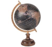 Mappamondo planisfero in legno di mango nero