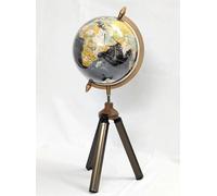 Mappamondo vintage decorativo da 8 pollici con supporto treppiede in legno re...