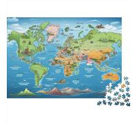 Mappapa d'Europa Puzzle Impossibili 1000Pcs Decorazione Per La Casa. Giochi Rilassamento E Intelligence Per Adulti E Bambini Da 12 Anni 1000pcs (75x50cm)